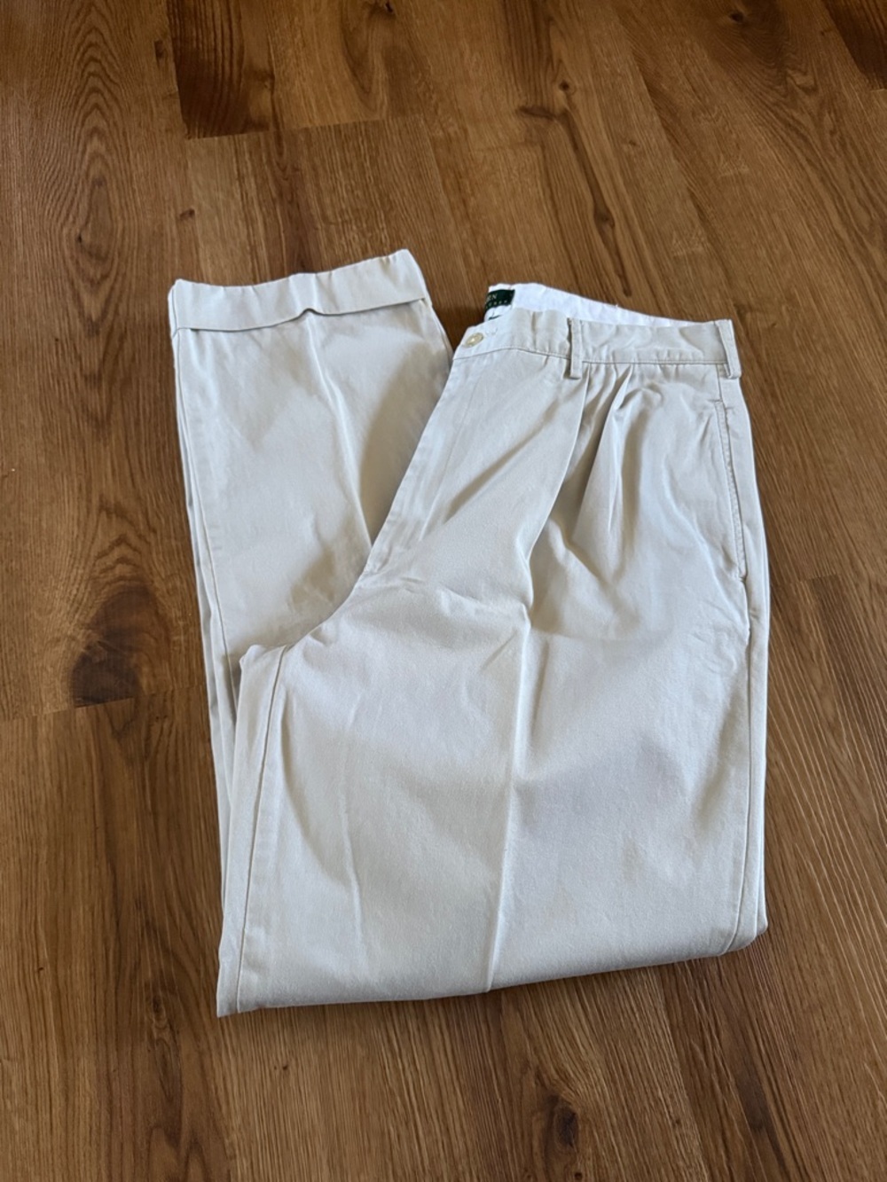 Men's Classic Cotton Chinos in light beige 38x32